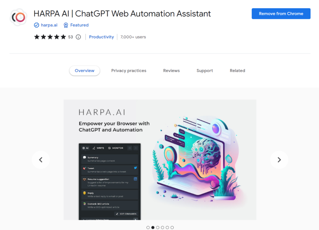 HARPA官方网站截图