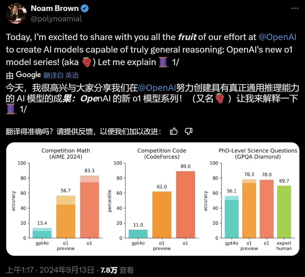 刚刚，OpenAI震撼发布o1大模型！强化学习突破LLM推理极限-第2张-资讯-土特城网