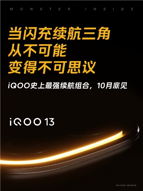 iOOO史上最强续航组合：iQOO 13确认搭载6150mAh大电池 120W超快闪充