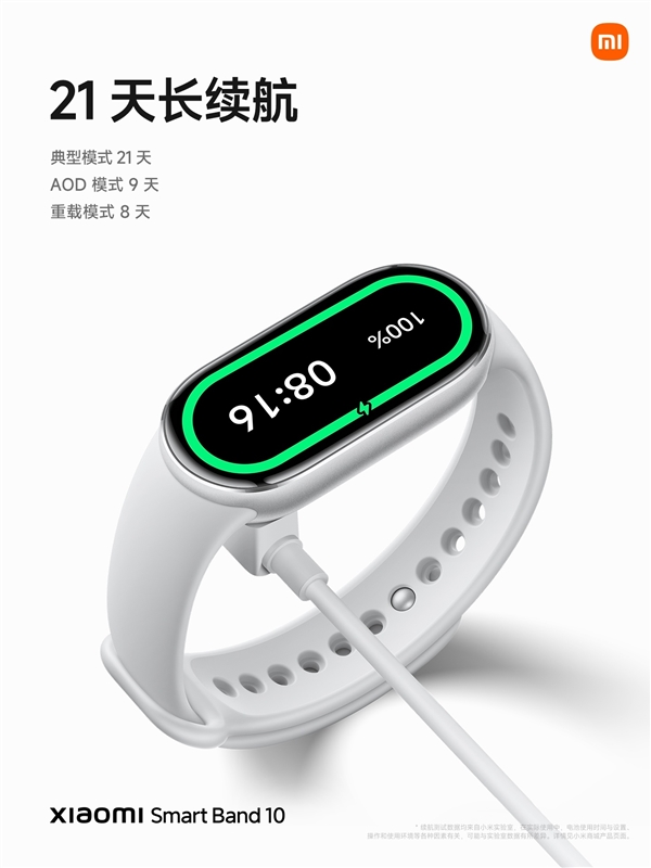 行业首次2.0mm极窄四等边跑道屏！小米手环10正式发布：269元起