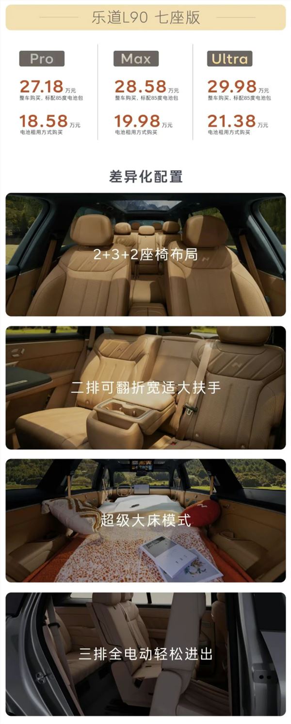 26.58万起销售系统被挤爆！六款乐道L90该如何选：一文读懂
