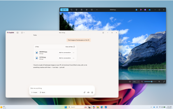 Microsoft Tests New Features of Windows 11 Copilot: AI Smart Search for Files and Images