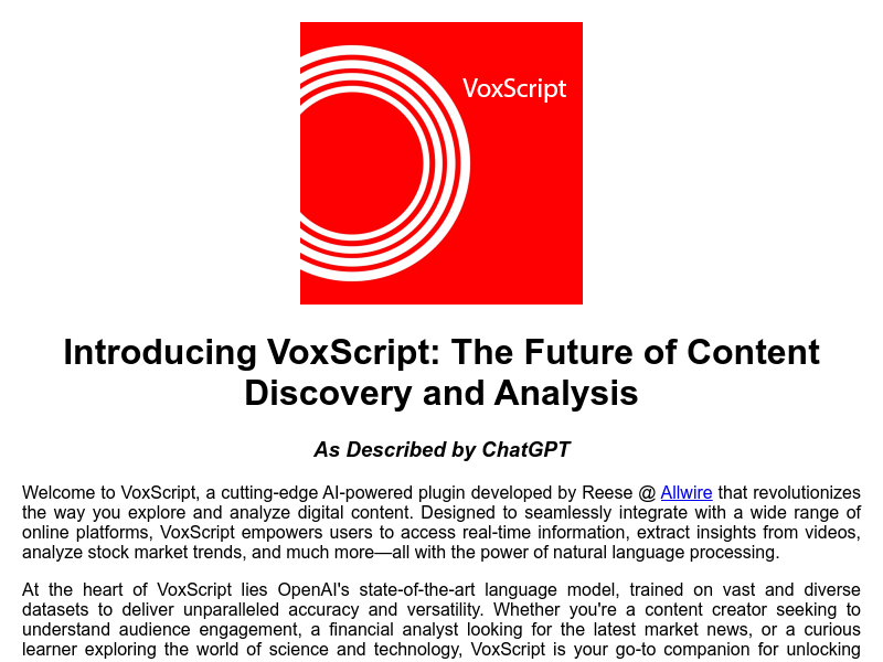 VoxScript