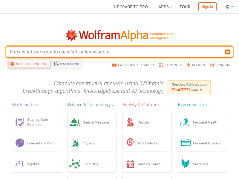 WolframAlpha