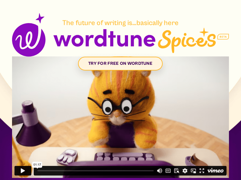 Wordtune Spices (Beta)