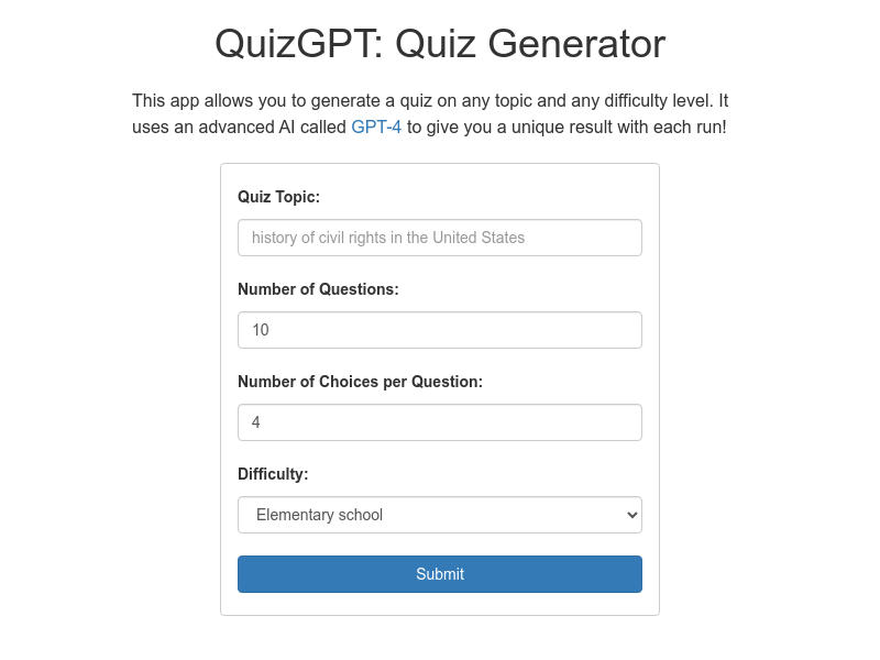 QuizGPT