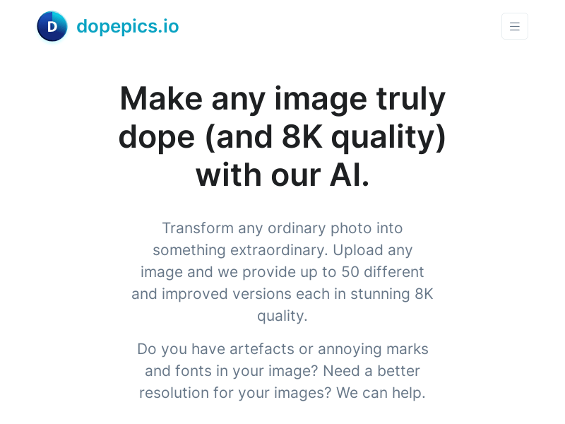 Improve and Upscale any image w AI