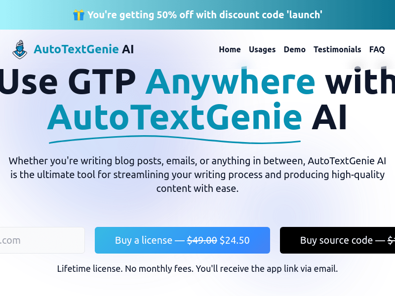 AutoTextGenie AI