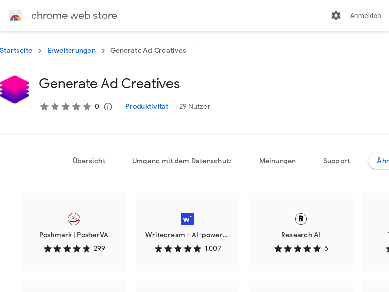 Generate ad creatives Extension