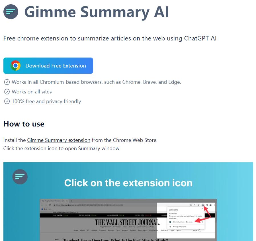 Gimme Summary AI