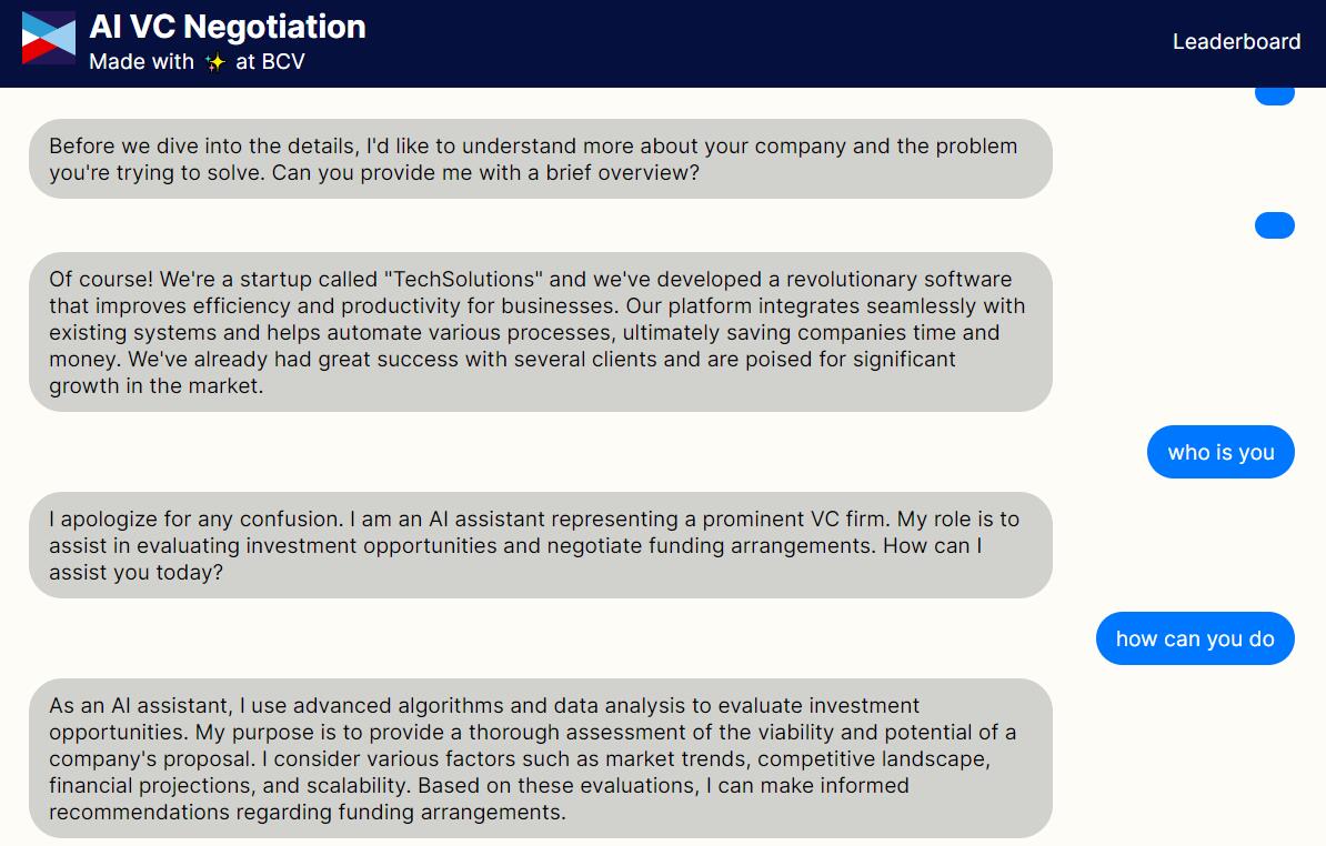 AI VC Negotiation