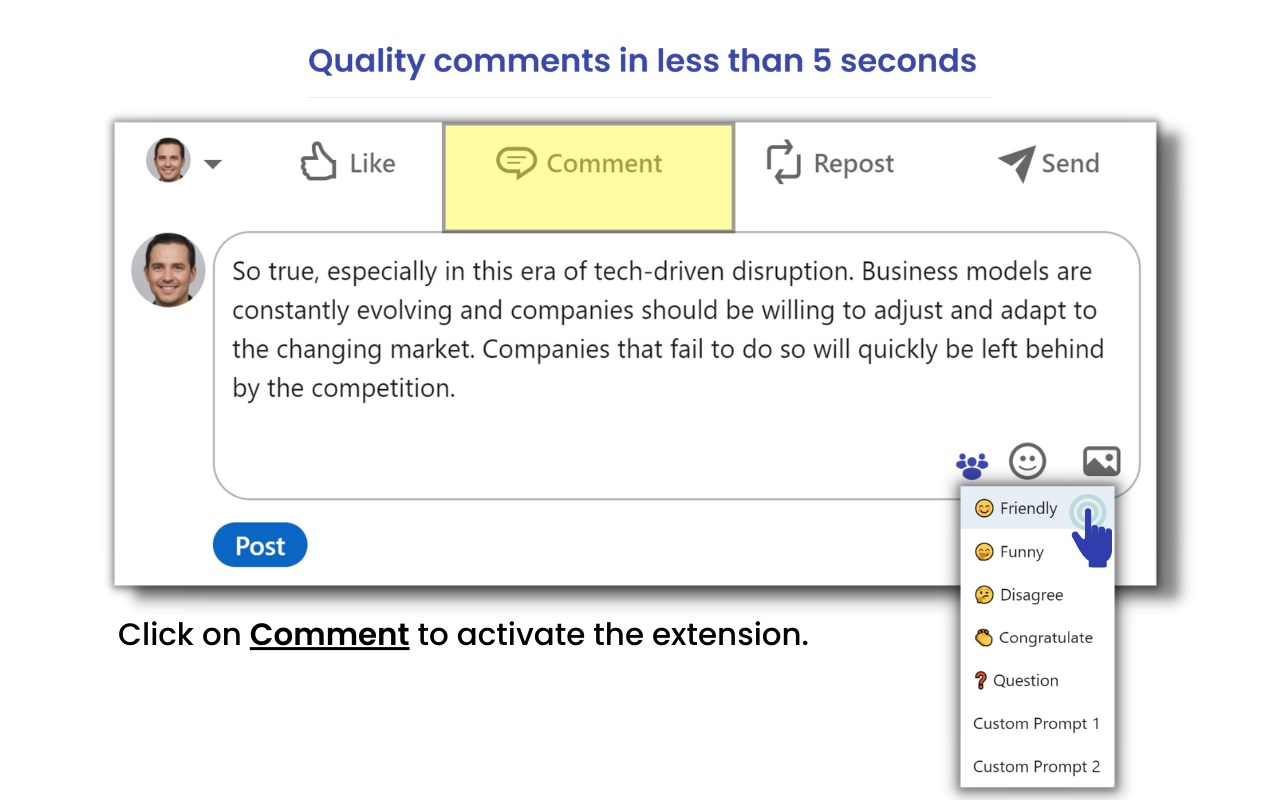Engage AI - Smart comments on social networks