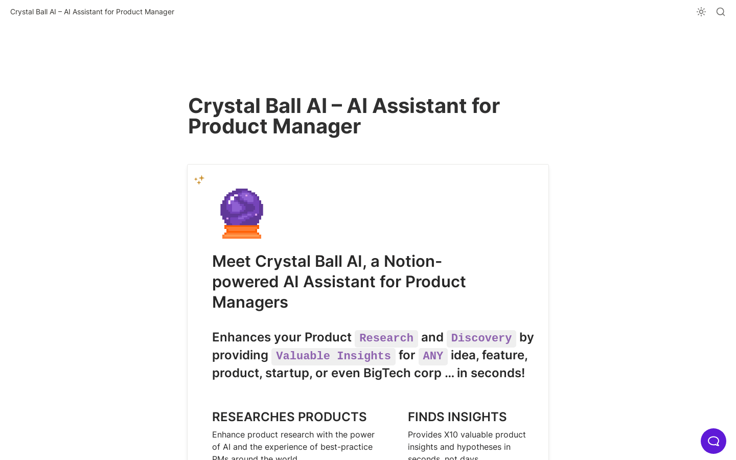 Magic Crystal Ball