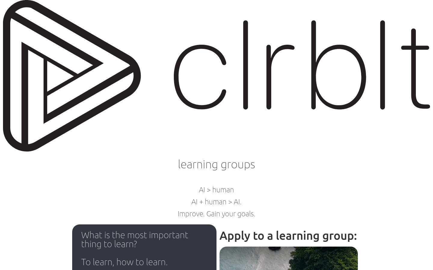 clrblt learning groups