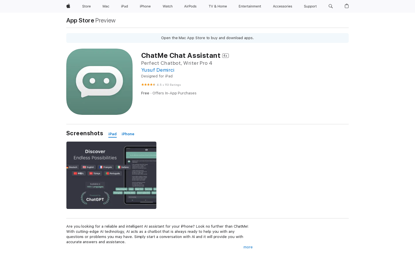 ChatMe Chat Assistant