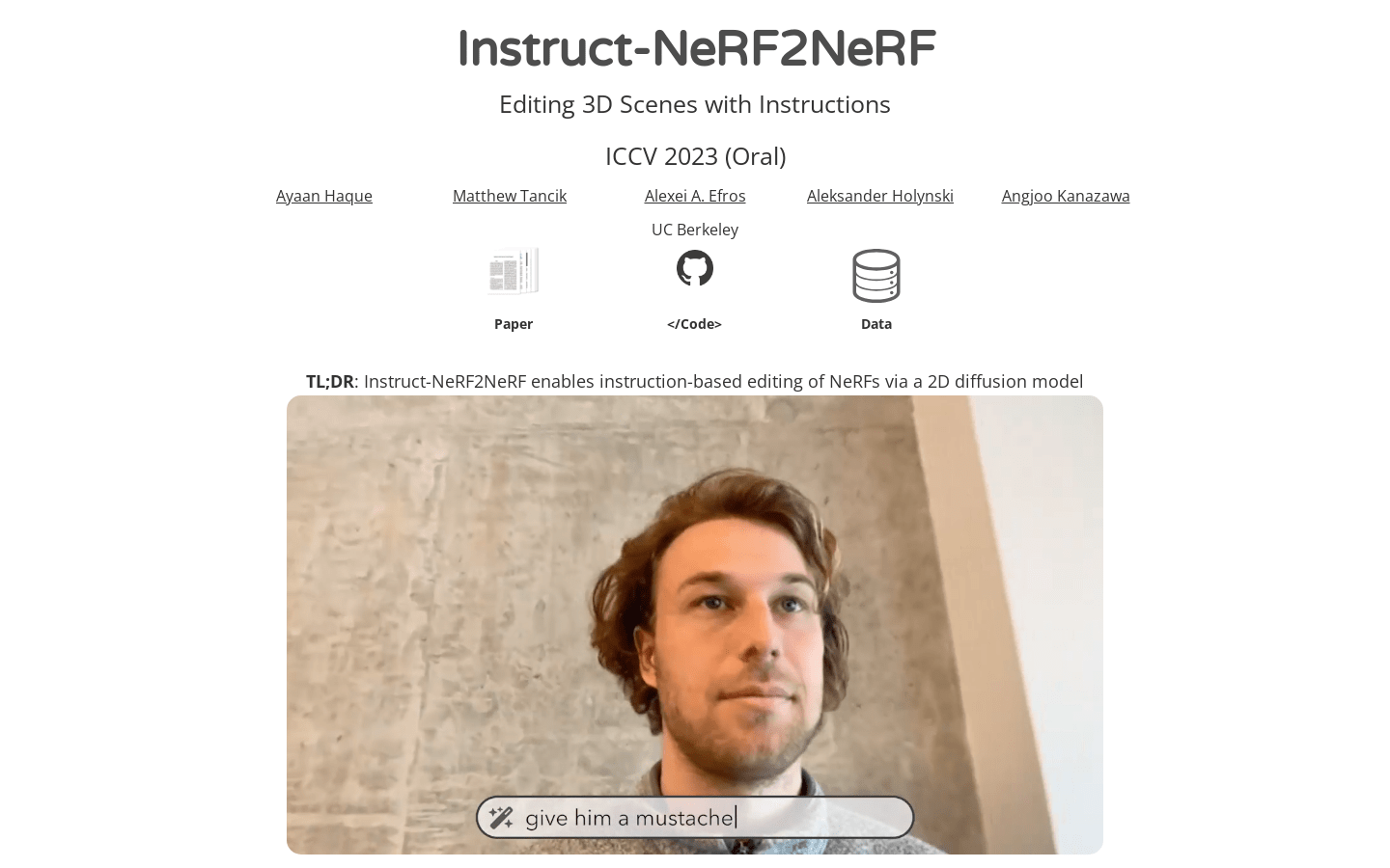 Instruct-NeRF2NeRF