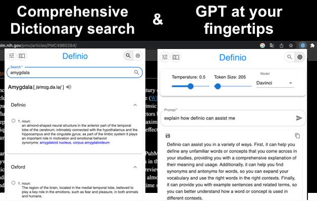 Definio: GPT Sidebar, Vocabulary & Learning