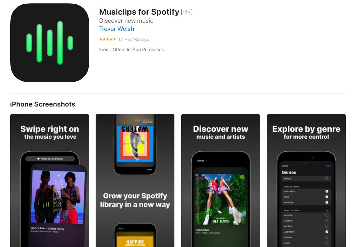 Musiclips for Spotify