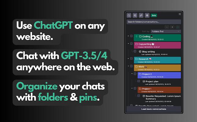 ChatGPT Anywhere: AI Copilot & Chat Folders