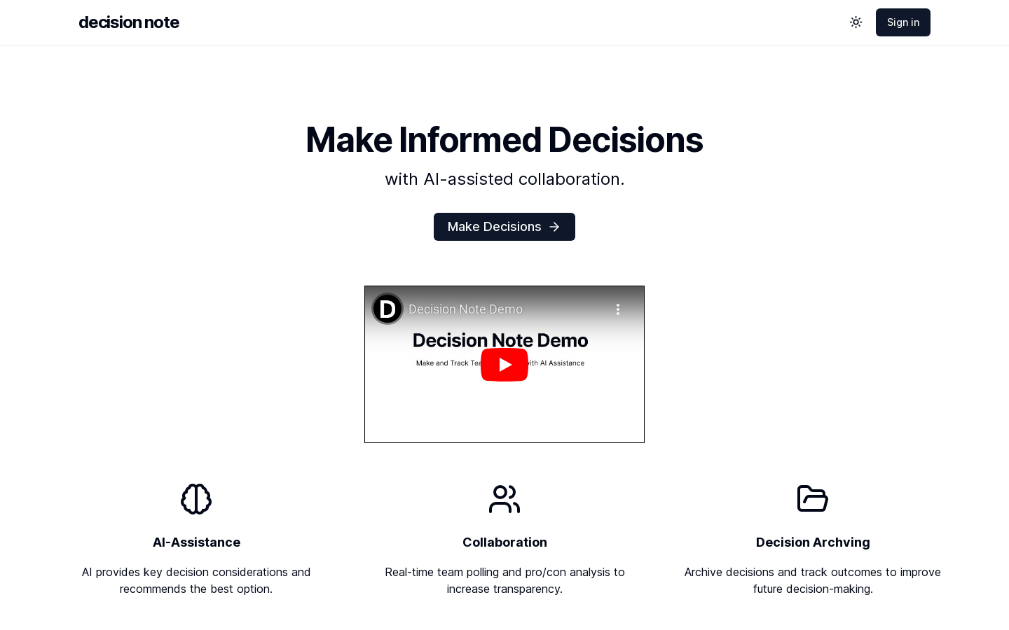 decision note