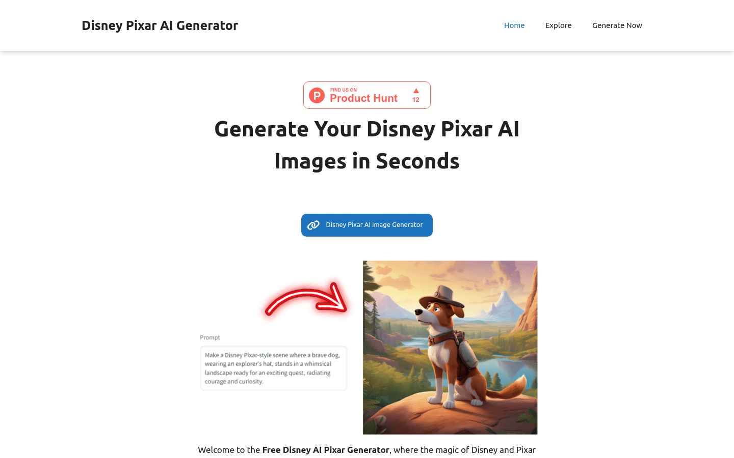 Disney Pixar AI Image Generator