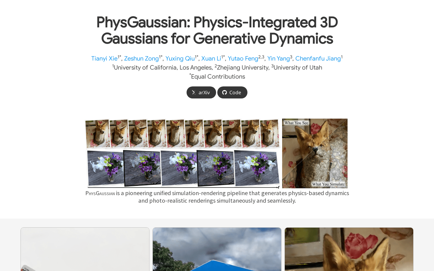 PhysGaussian