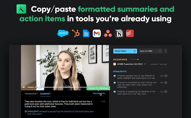 Fathom AI Notetaker for Google Meet