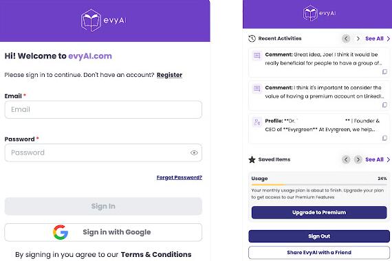 evyAI - Content AI for LinkedIn using OpenAI