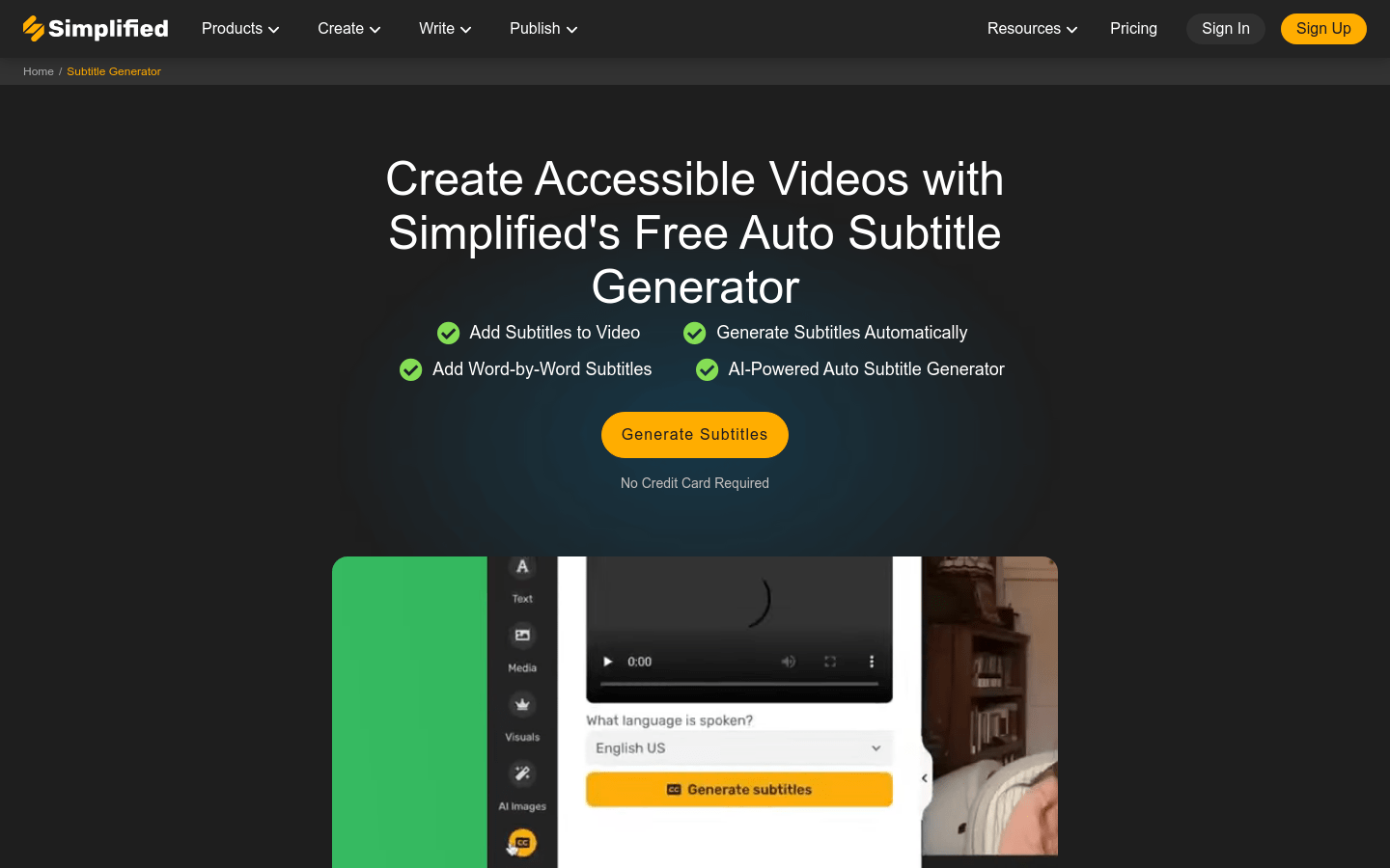 Subtitle Generator By Simplified