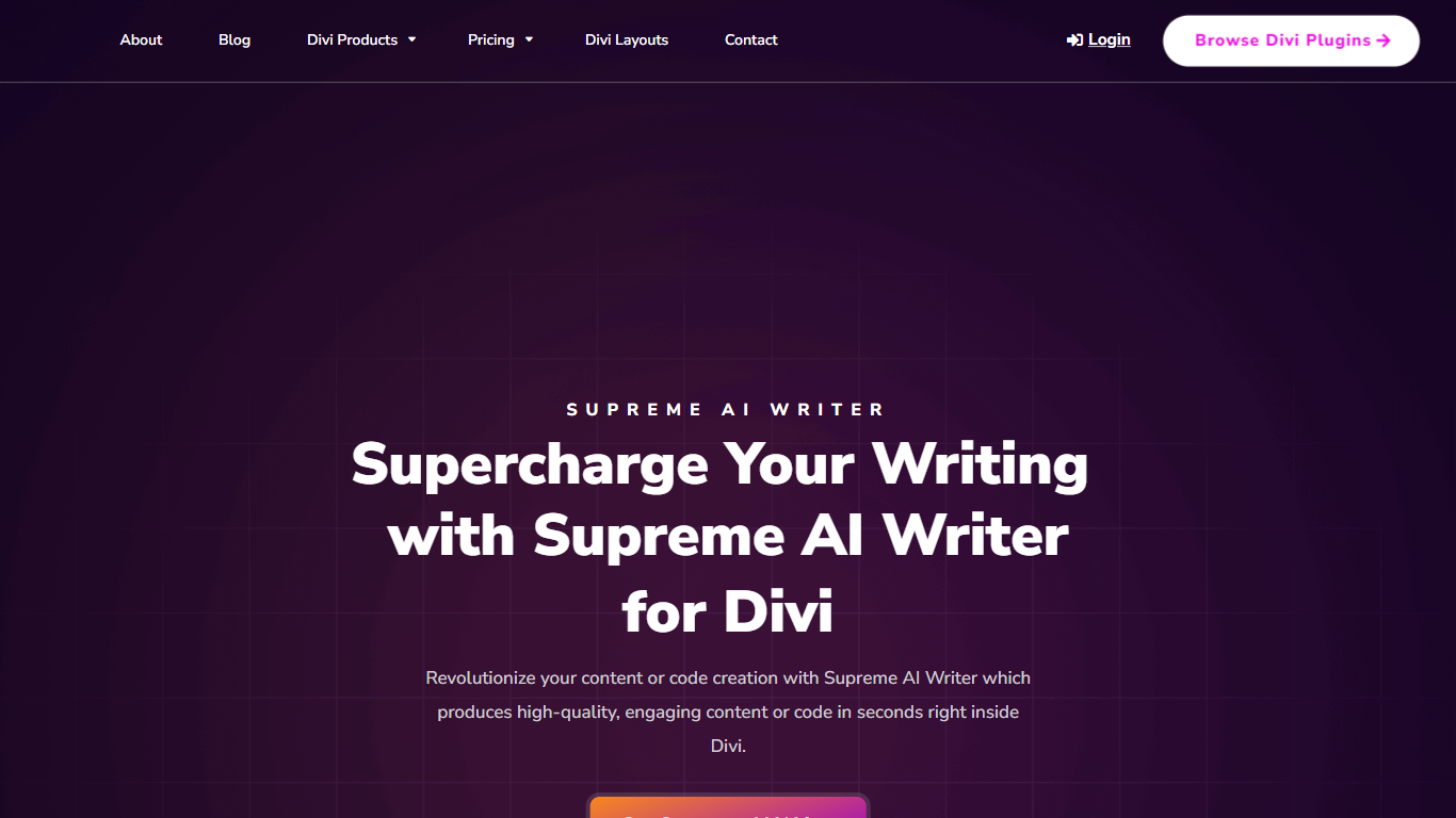 Supreme AI Writer for Divi – Divi Supreme