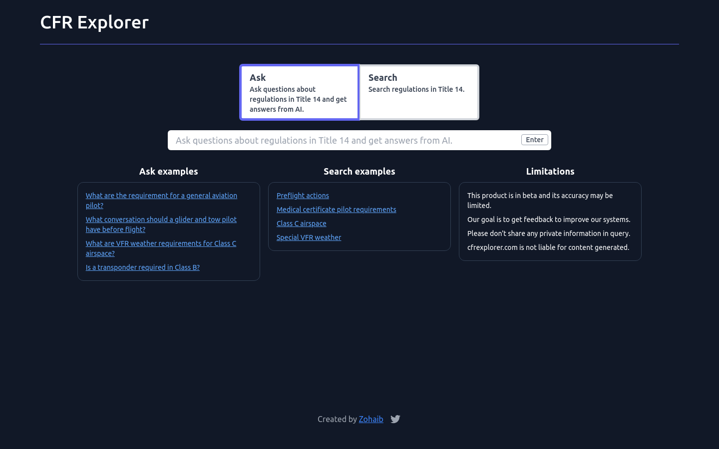 CFR Explorer