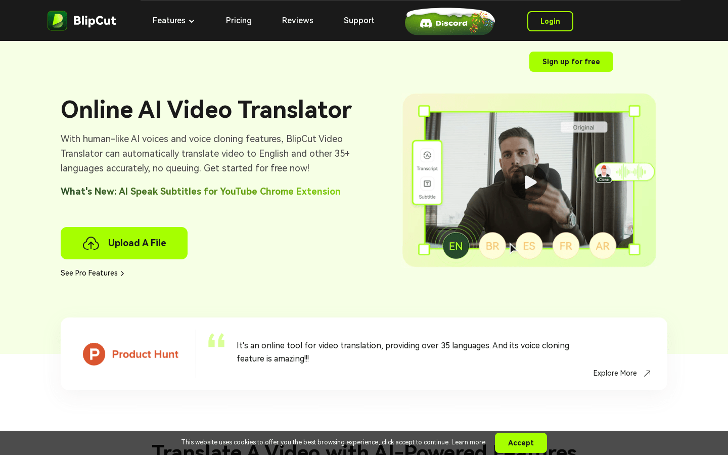BlipCut AI Video Translator