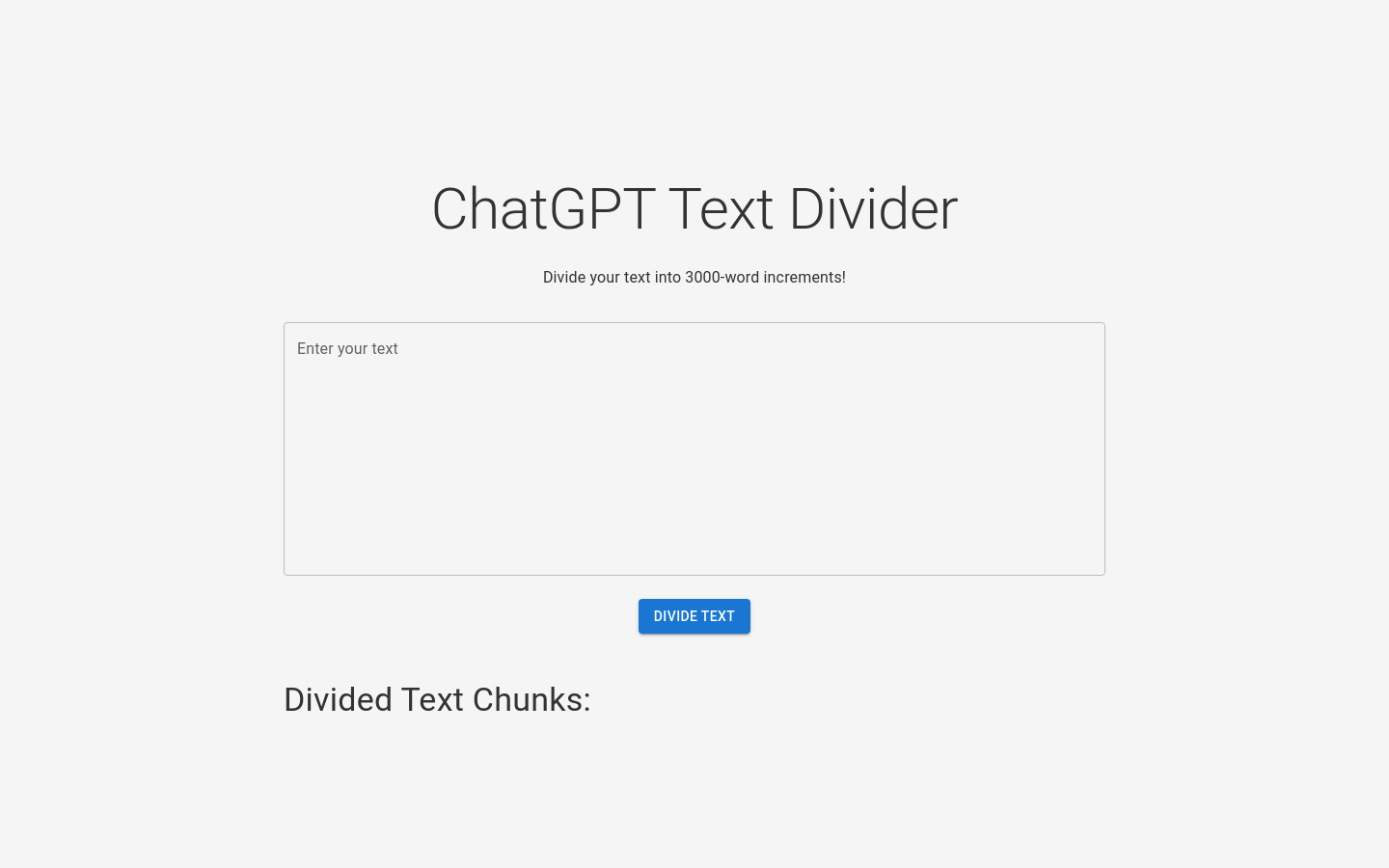 ChatGPT Text Divider