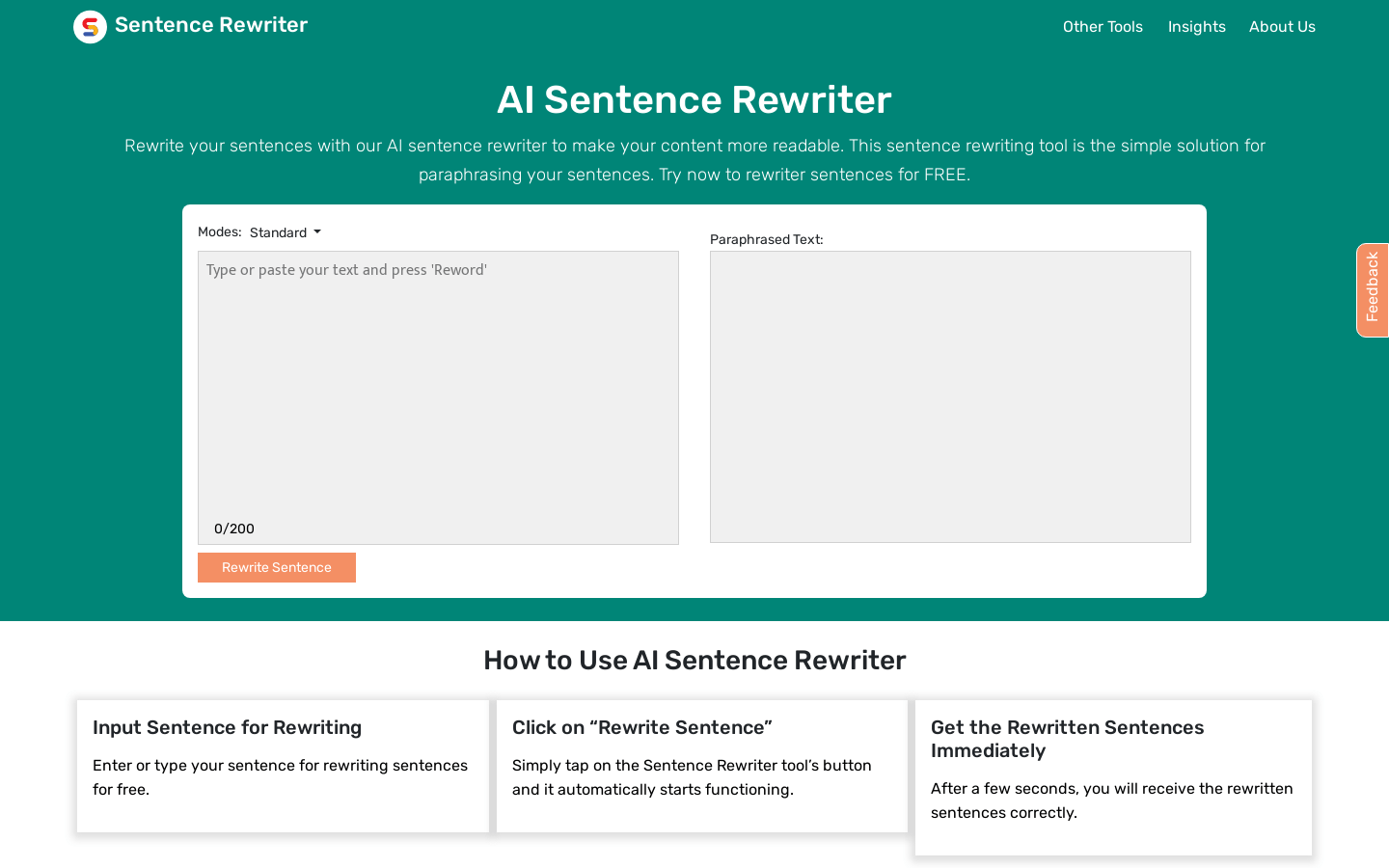 AI Sentence Rewriter