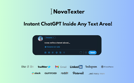 NovaTexter - Chat GPT Chrome Extension