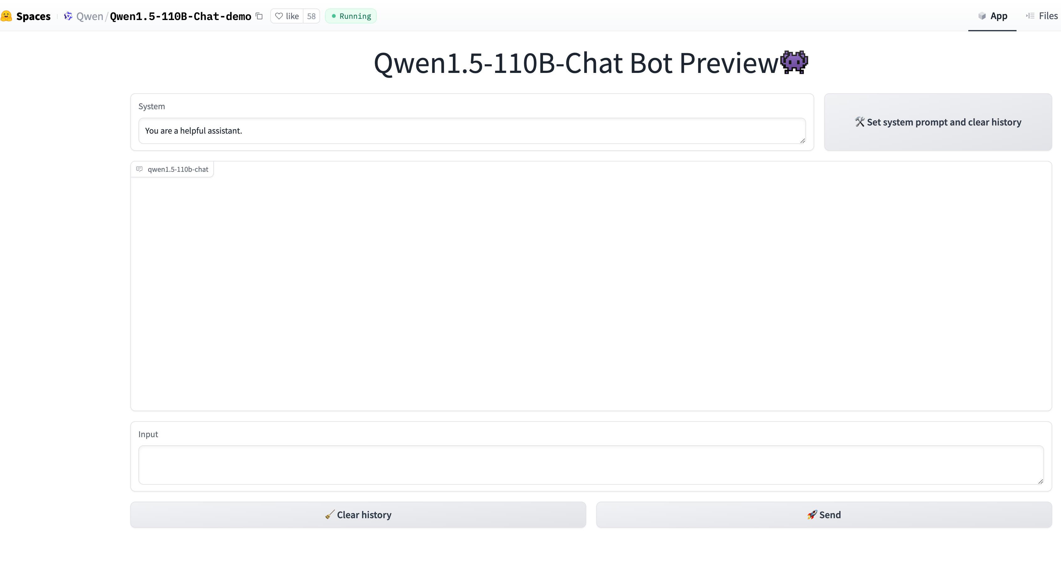 Qwen1.5 110B Chat Demo