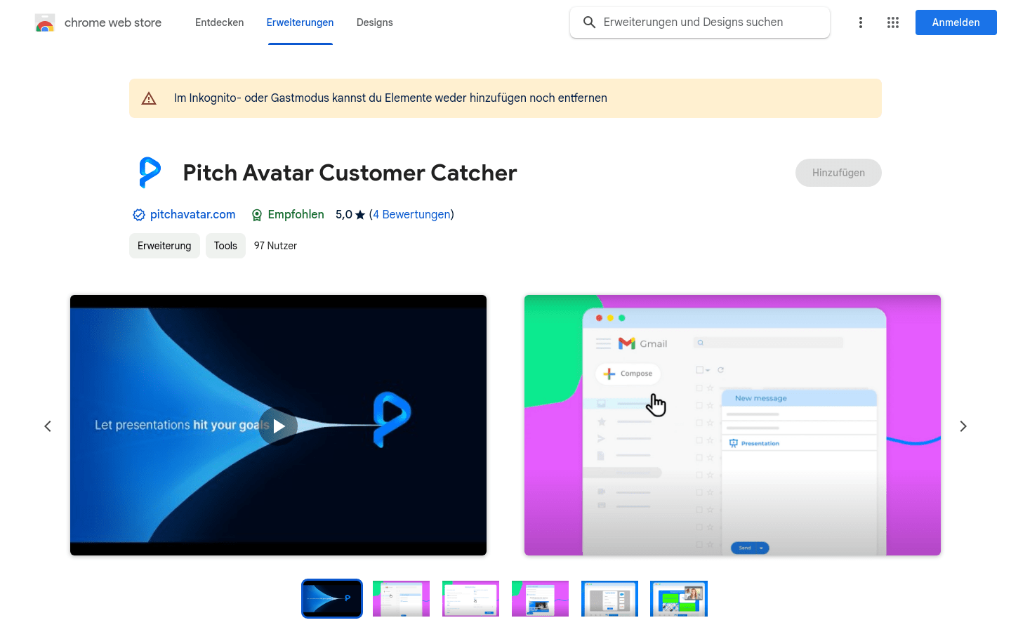 Pitch Avatar Customer Catcher