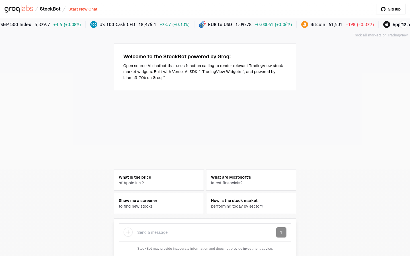 StockBot powered by Groq
