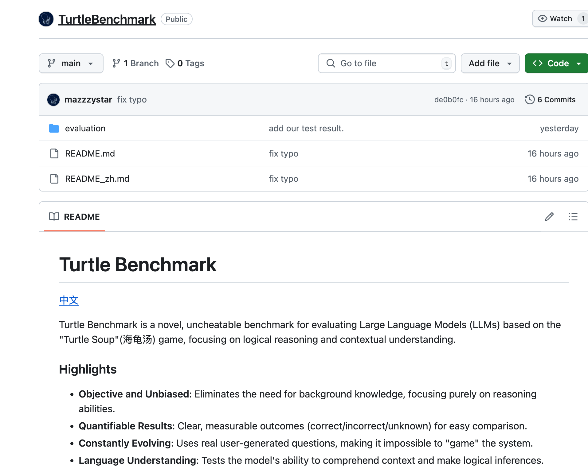 Turtle Benchmark