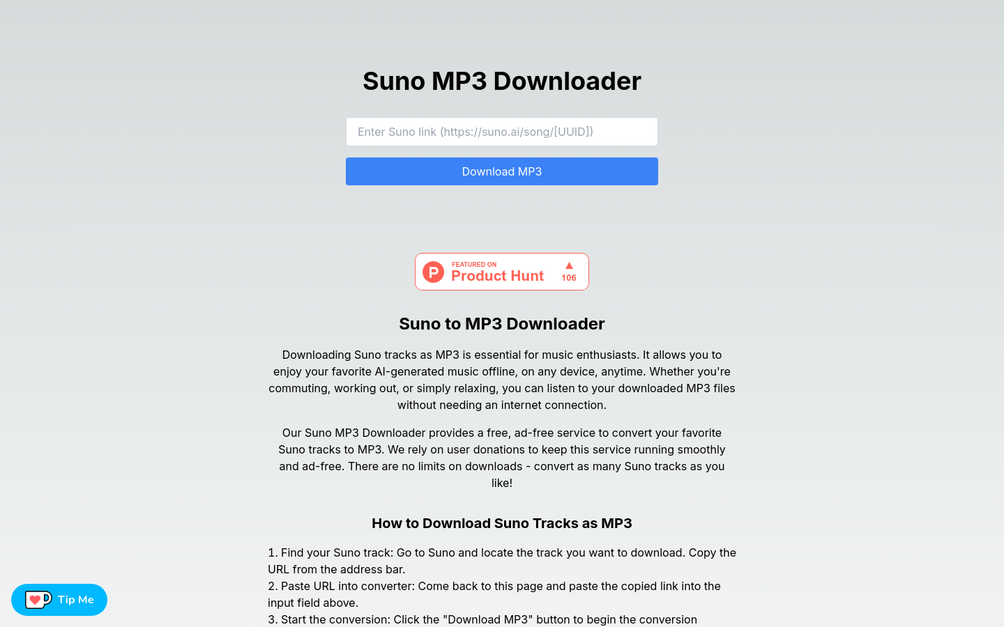 Suno MP3 Downloader