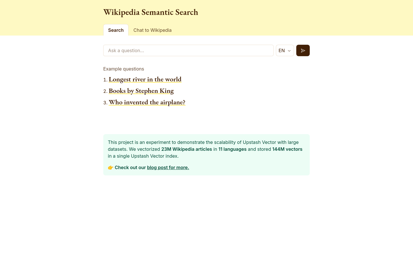 Wikipedia Semantic Search