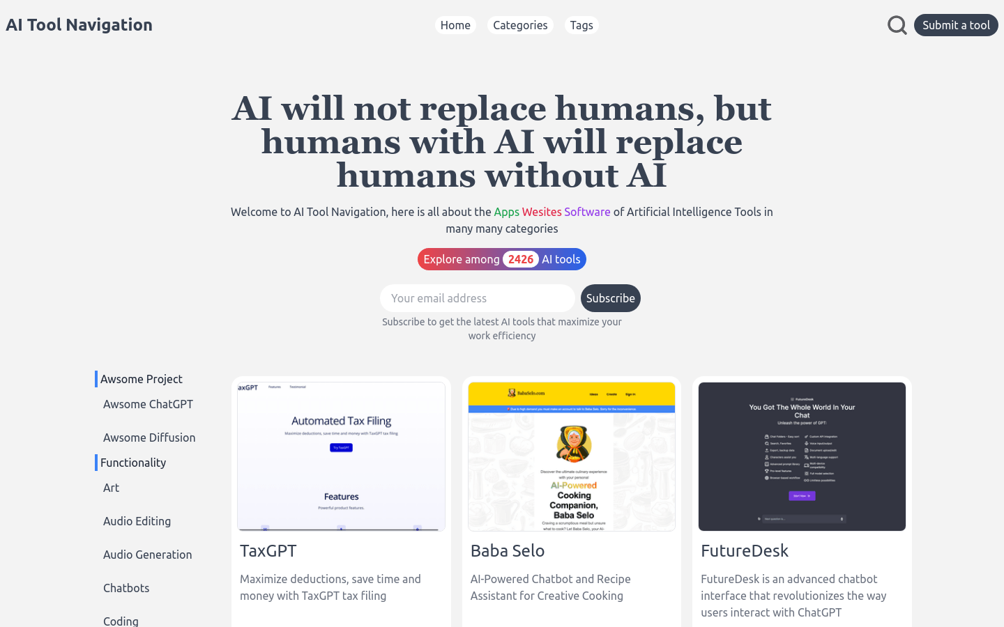 AI tool Navigation