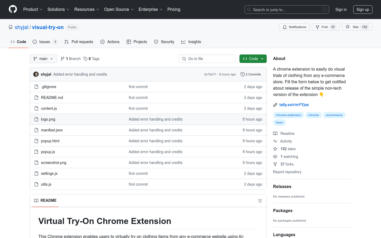 Visual Try-On Chrome Extension