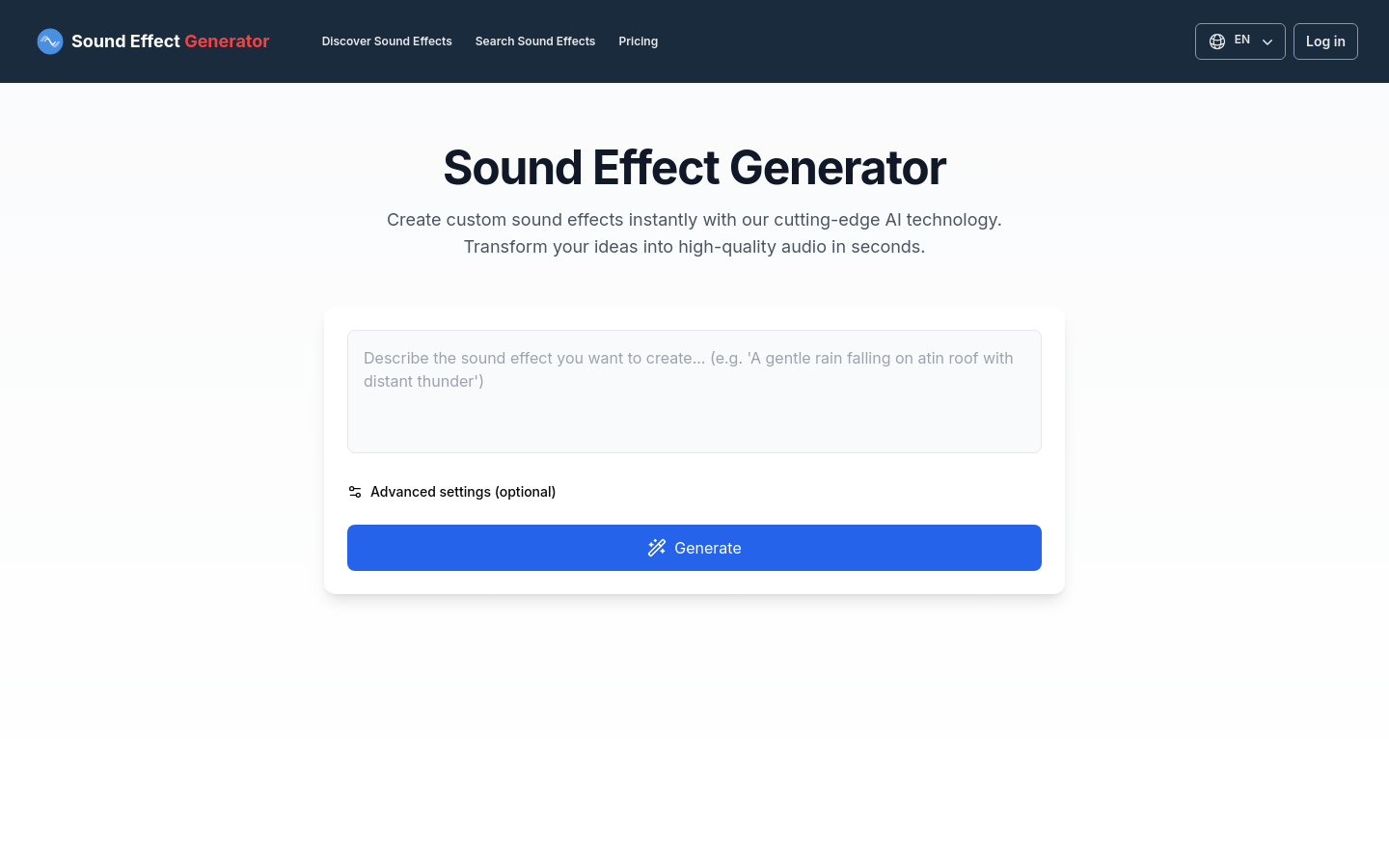 Sound Effect Generator