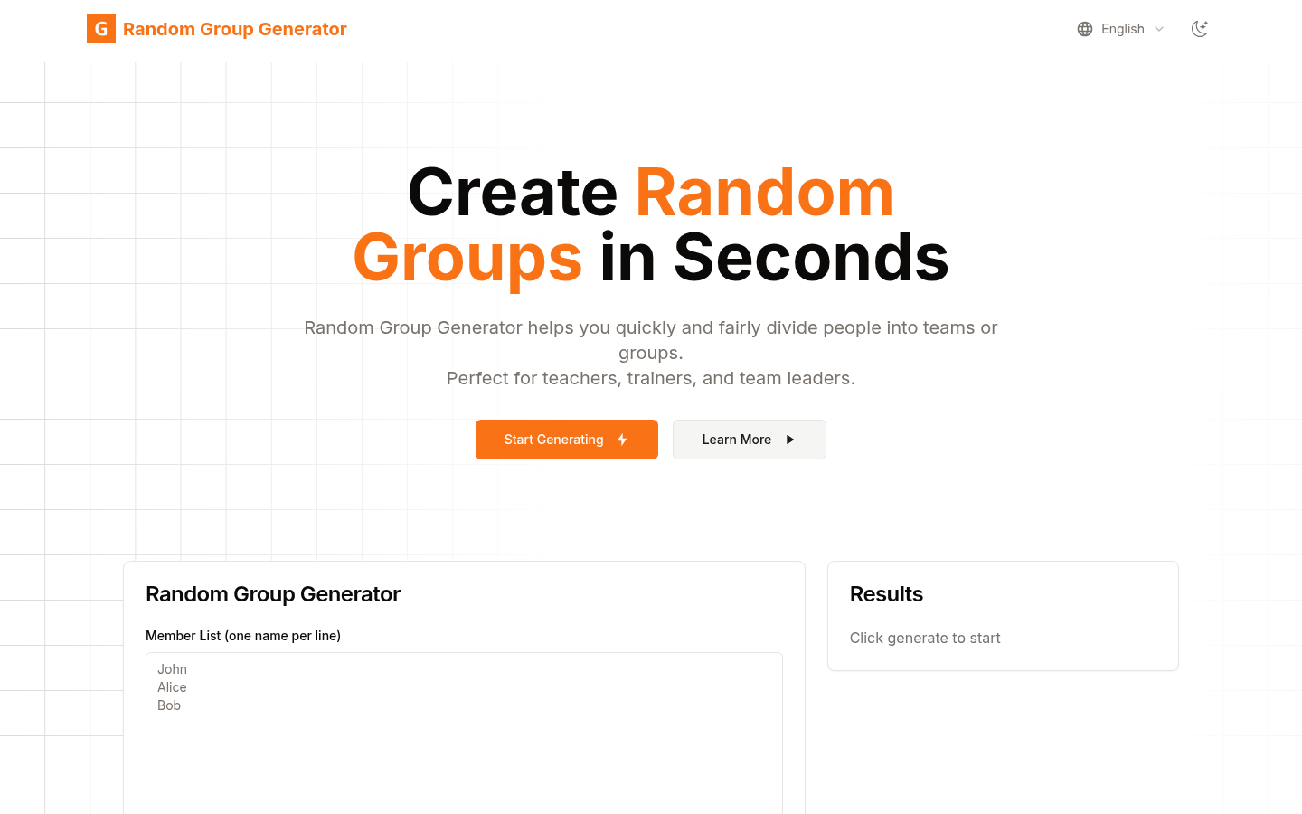 Random Group Generator