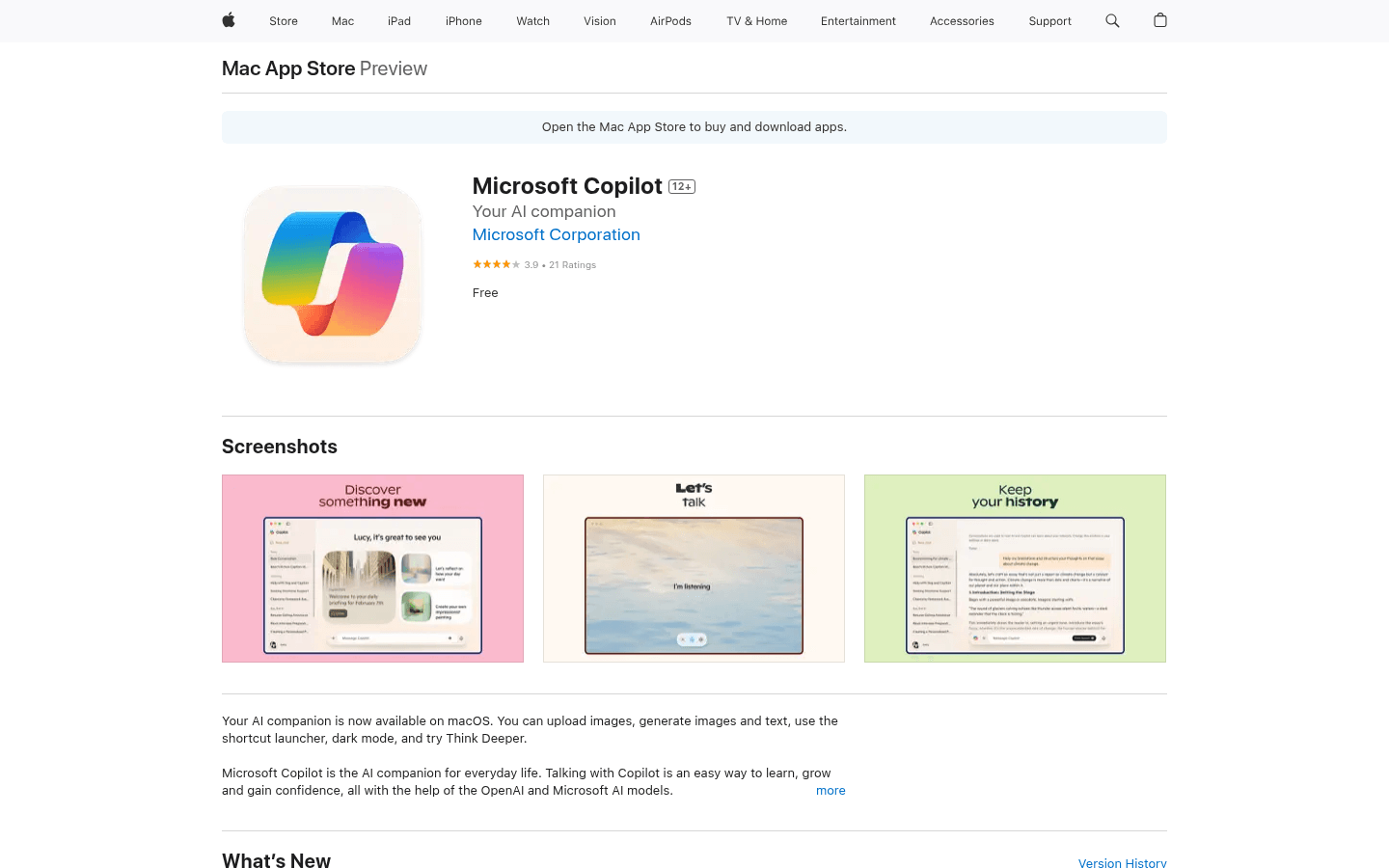 Microsoft Copilot for Mac