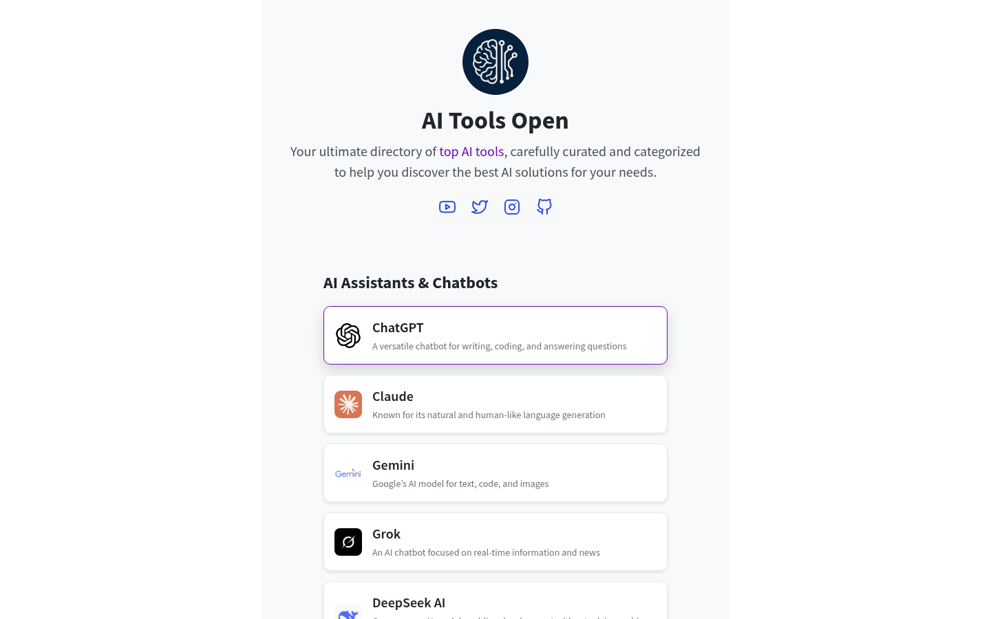 AI Tools Open