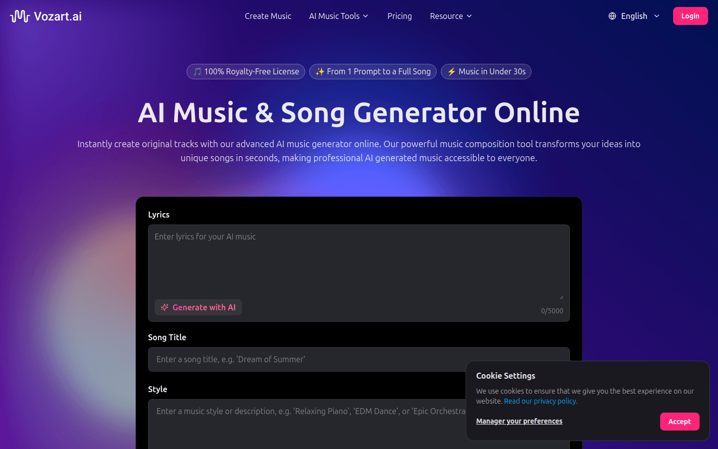 Vozart AI Music