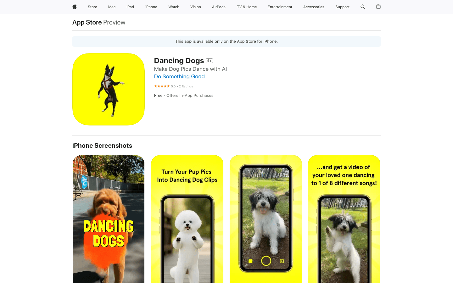 Dancing Dogs app