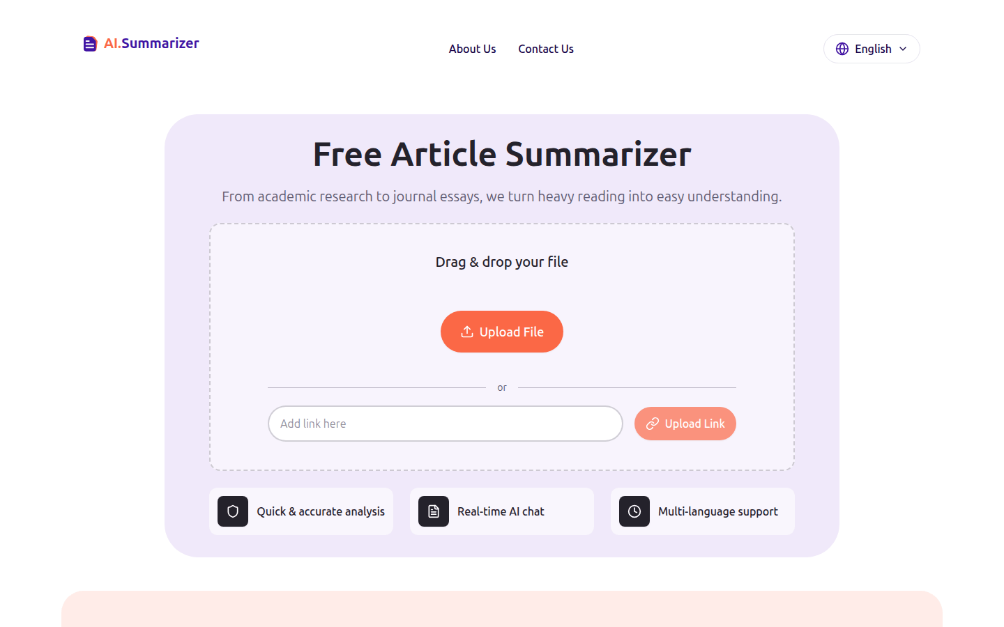 Free AI Article Summarizer